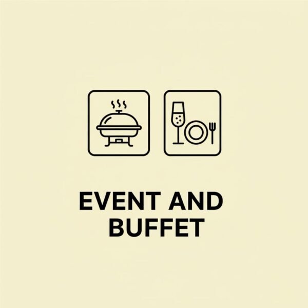 Premium Food label tags for hospitality and event service